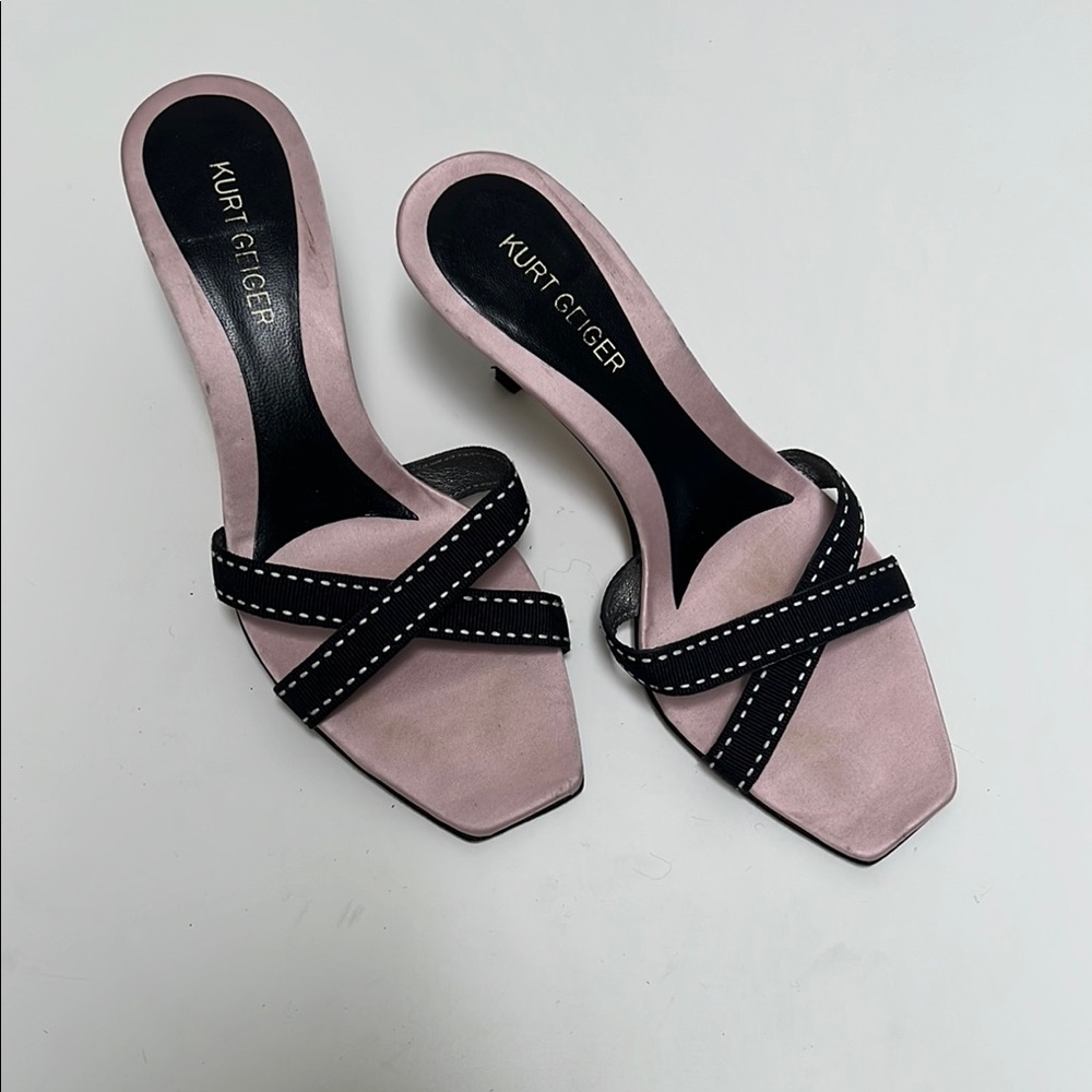 Kurt Geiger Pink and Black Women's Sandals